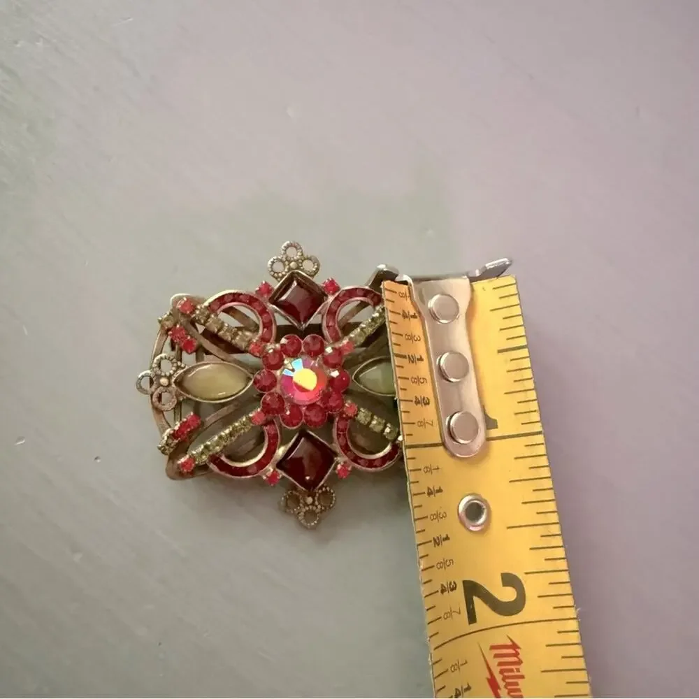 Sorrelli Crystal Brass Tone Pin Brooch